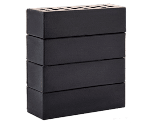 Кирпич клинкер фасадный чёрный матовый Обсидиан "Рейкьявик" 0.7 НФ гладкий